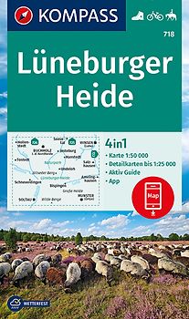 KOMPASS Wanderkarte 718 Lüneburger Heide 1:50.000