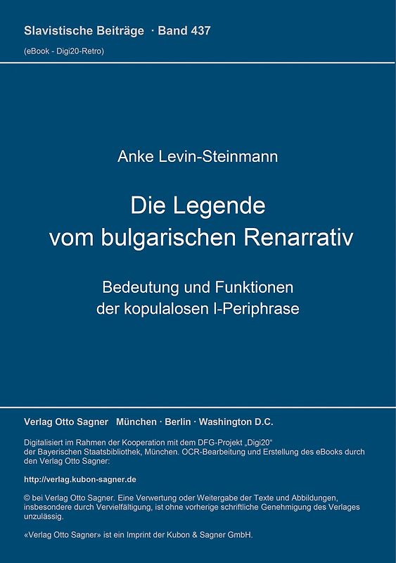 Die Legende vom bulgarischen Renarrativ