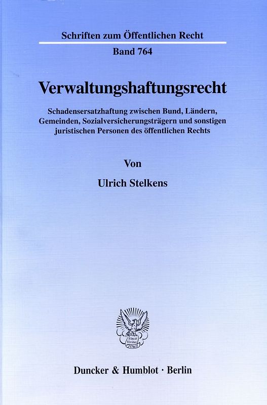 Verwaltungshaftungsrecht.