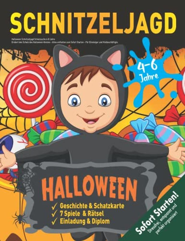 Halloween Schnitzeljagd Schatzsuche 4-6 Jahre: Erobert den Schatz des Halloween-Geistes - Alles enthalten zum Sofort Starten - Für Einsteiger und Vielbeschäftigte. (Bravo Schatzsuche)
