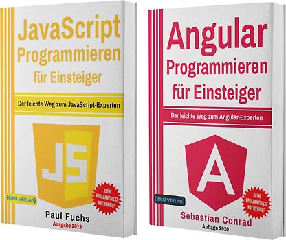 JavaScript Programmieren für Einsteiger + Angular Programmieren für Einsteiger (Hardcover)