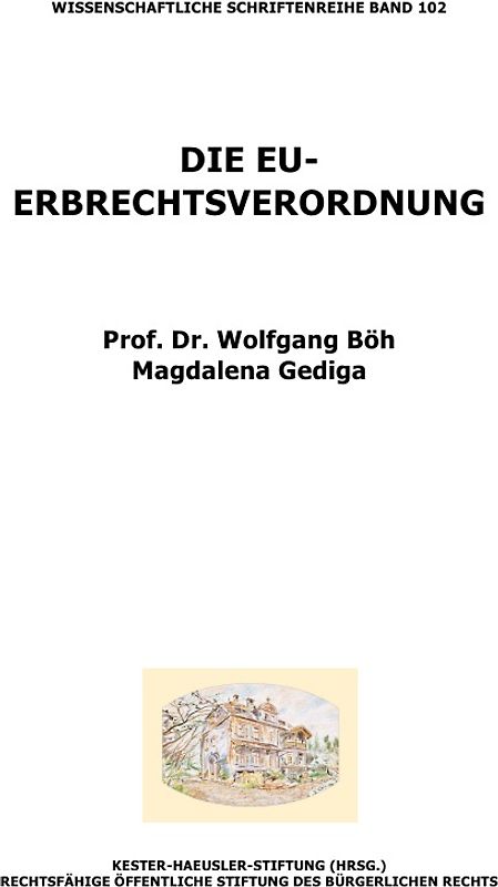 Die EU-Erbrechtsverordnung