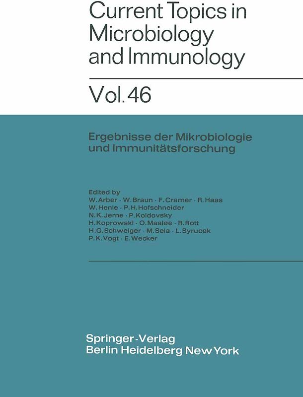 Current Topics in Microbiology and Immunology / Ergebnisse der Mikrobiologie und Immunitätsforschung