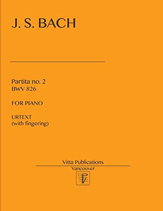 Partita no. 2 BWV 826: Urtext (with fingering)