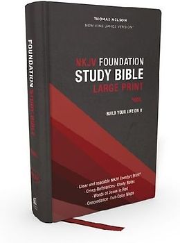 NKJV, Foundation Study Bible, Large Print, Hardcover, Red Letter, Comfort Print