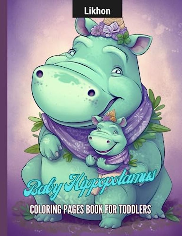 Likhon Baby Hippopotamus Coloring Pages Book for Toddlers