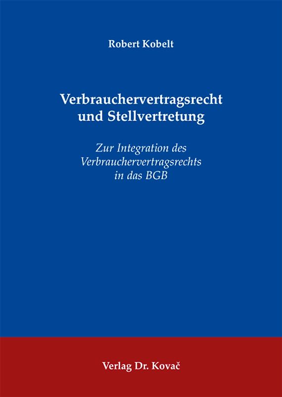Verbrauchervertragsrecht und Stellvertretung