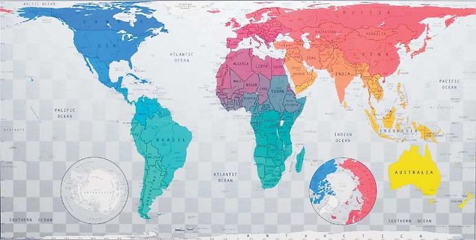 Futuremap Version3 - Blue to Emerald to Pink to Yellow mag, biegsame Magnetplatte