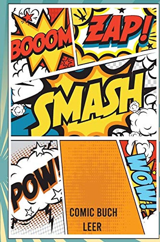 Comic Buch Leer: Zum Selber Zeichnen Geschenk Für Kinder Und Comicfans