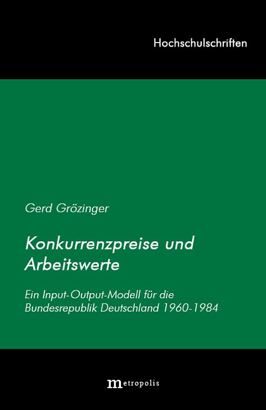 Konkurrenzpreise und Arbeitswerte