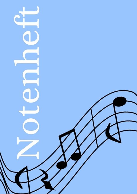 Notenheft: DIN A4 Notenlinienheft | 300 Seiten mit 12 Notenzeilen / Systeme pro Blatt | Papier 90g/m² | Musikheft mit Notenlinien