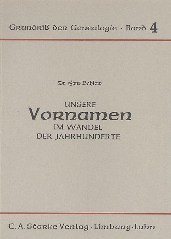 Unsere Vornamen im Wandel der Jahrhunderte