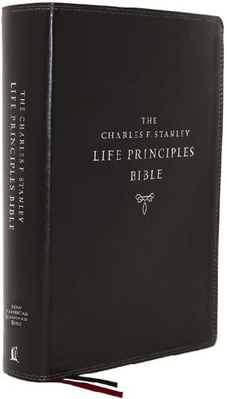 Nasb, Charles F. Stanley Life Principles Bible, 2nd Edition, Leathersoft, Black, Thumb Indexed, Comfort Print