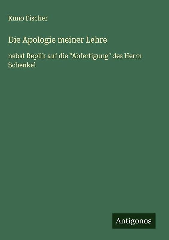 Die Apologie meiner Lehre