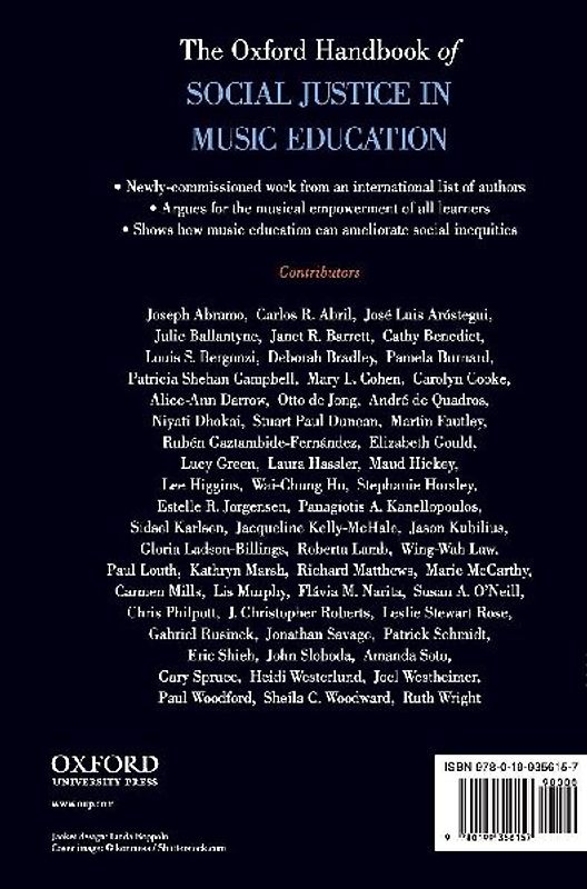 Oxford Handbook of Social Justice in Music Education