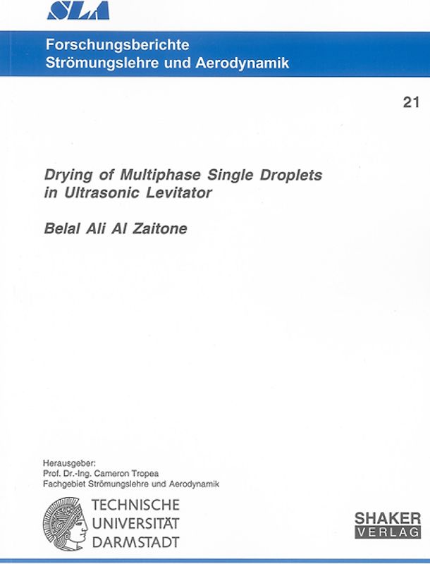 Drying of Multiphase Single Droplets in Ultrasonic Levitator