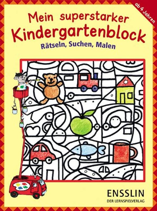 Mein superstarker Kindergartenblock: Rätseln, Suchen, Malen