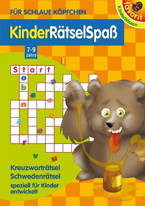 Kinder Rätsel Spass. Kreuzworträtsel, Schwedenrätsel. 7-9 Jahre