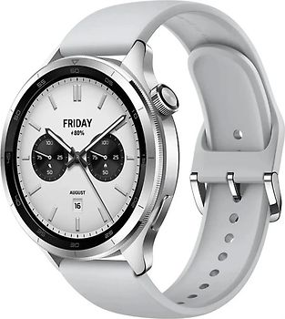 Xiaomi Watch S4 41 mm boîtier aluminium avec bracelet fluorélastomère argent