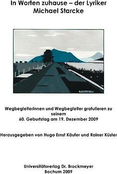 In Worten zuhause - der Lyriker Michael Starcke