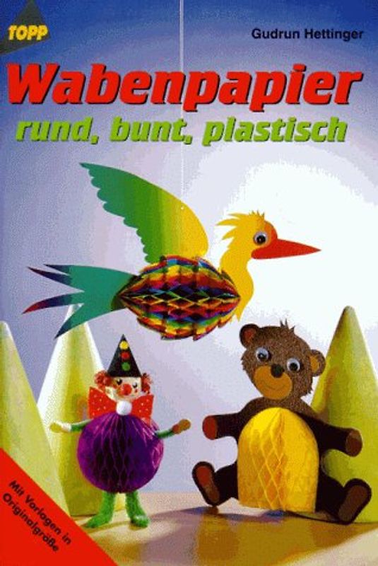 Wabenpapier rund, bunt, plastisch