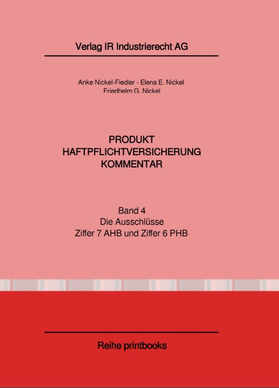 Produkthaftpflichtversicherung / Produkthaftpflichtversicherung Kommentar