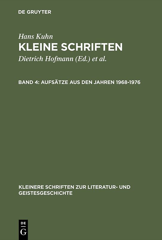 Aufsätze aus den Jahren 1968–1976