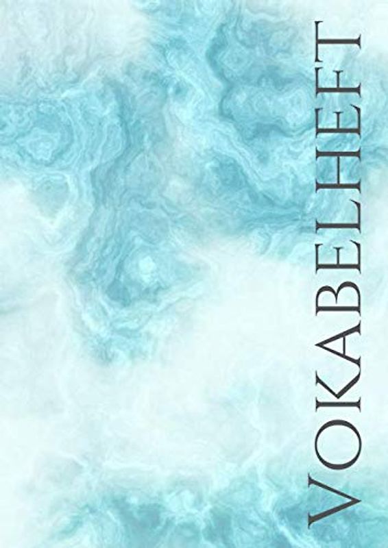 Vokabelheft: DIN A4 Format mit Aqua Blau mit 2 Spalten |liniert ohne Rand | 70 Seiten fuer Vokabeln und Fremdsprachen ( Englisch, Französisch,italenisch latein spanisch finnisch etc.)