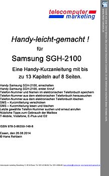 Samsung SGH-2100-leicht-gemacht. Handy-leicht-gemacht für Samsung SGH-2100