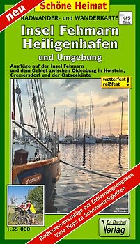 Radwander- und Wanderkarte Insel Fehmarn, Heiligenhafen und Umgebung