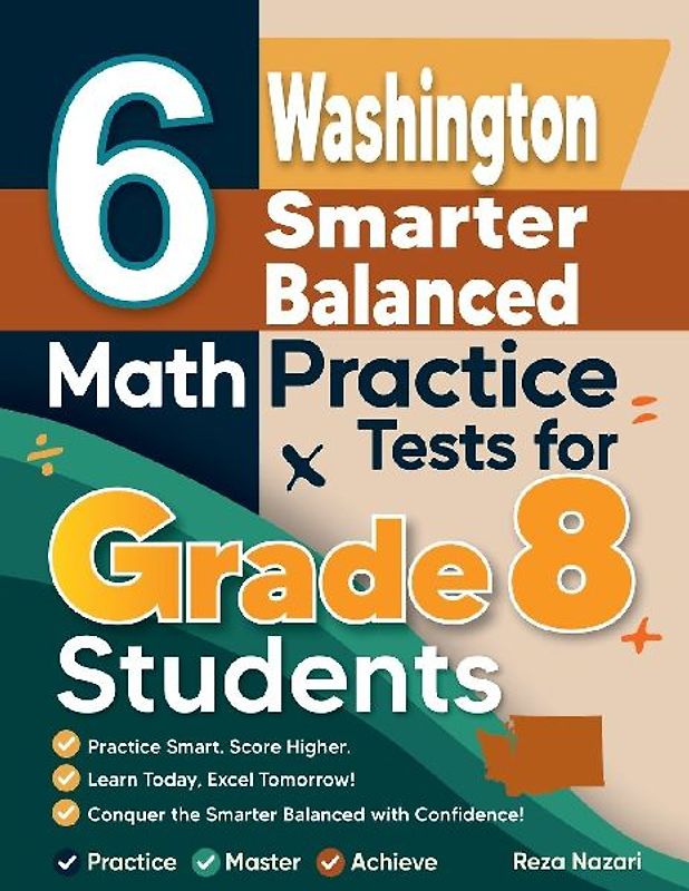 6 Washington Smarter Balanced Math Practice Tests for Grade 8 Students