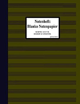 Notenheft: Blanko Notenpapier: (7) Schulheft für Schule, Musikschule, und Komponisten