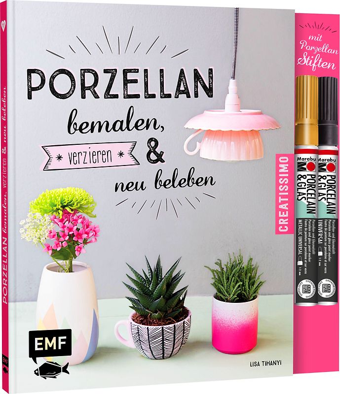 Porzellan bemalen, verzieren und neu beleben – Das Set mit 2 original Marabu Porcelain & Glas Stiften