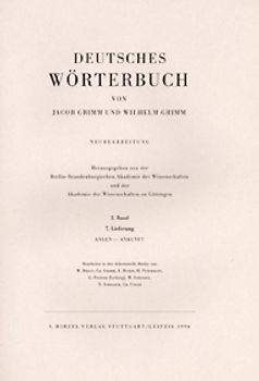 Grimm, Dt.  Wörterbuch Neubearbeitung