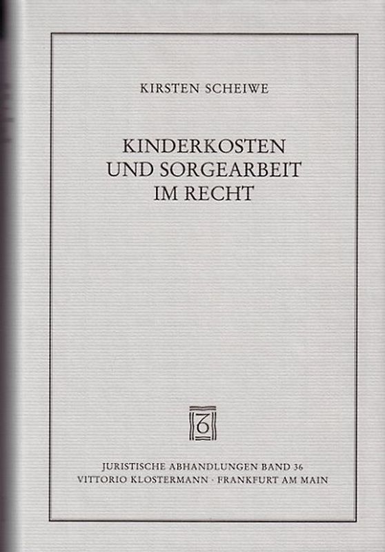 Kinderkosten und Sorgearbeit im Recht