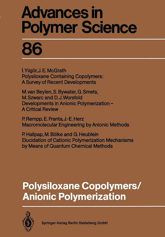 Polysiloxane Copolymers / Anionic Polymerization