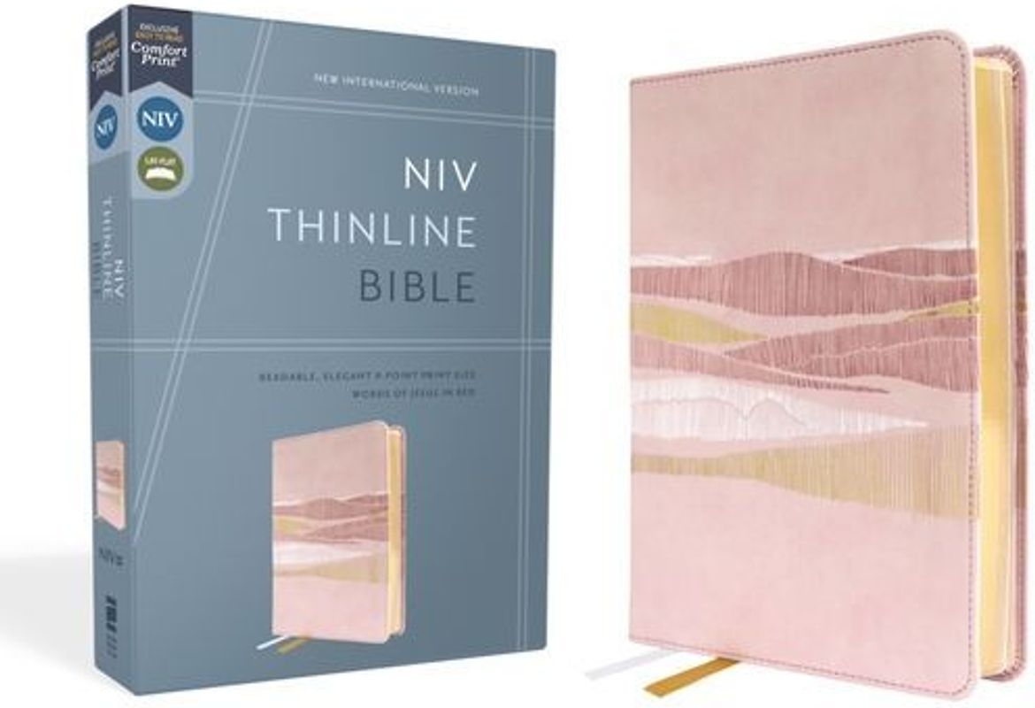 Niv, Thinline Bible, Leathersoft, Pink, Red Letter, Comfort Print