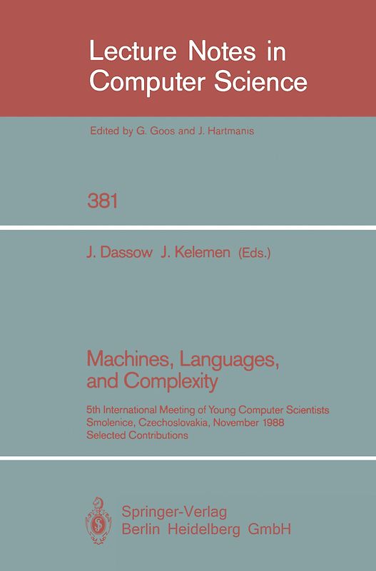 Machines, Languages, and Complexity