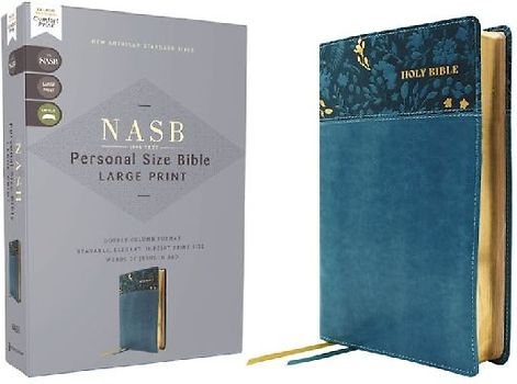 Nasb, Personal Size Bible, Large Print, Leathersoft, Teal, Red Letter, 1995 Text, Comfort Print