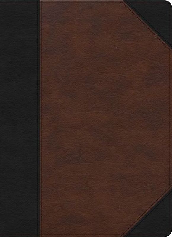 CSB Verse-By-Verse Reference Bible, Black/Brown Leathertouch