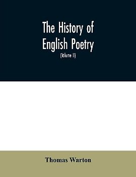 The history of English poetry