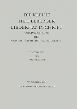 Die kleine Heidelberger Liederhandschrift