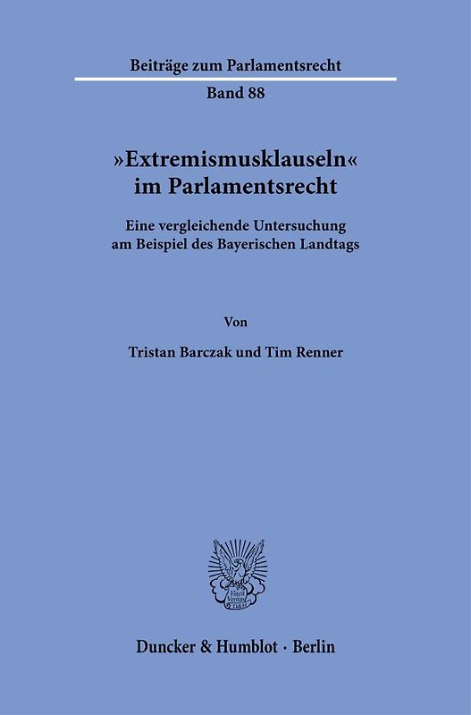 "Extremismusklauseln" im Parlamentsrecht