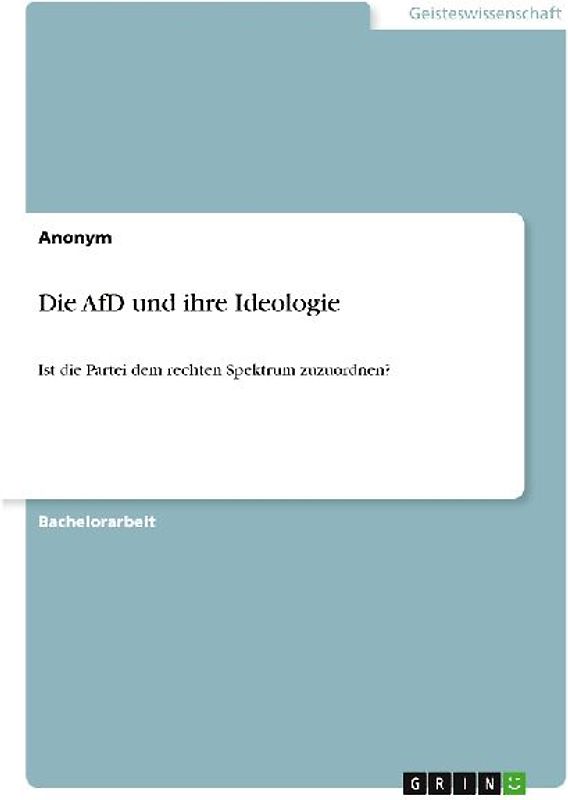 Die AfD und ihre Ideologie