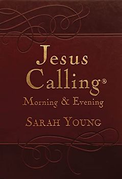 Jesus Calling Morning and Evening, Brown Leathersoft Hardcover, with Scripture References
