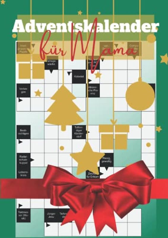 Adventskalender für Mama: Großdruck Kreuzworträtsel Adventskalender 2022 für Erwachsene und Senioren