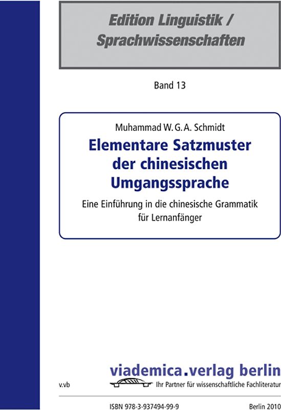 Elementare Satzmuster der chinesischen Umgangssprache