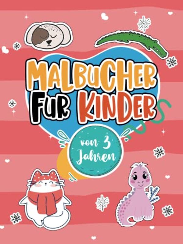 Malbücher für Kinder von 3 Jahren beinhaltet Tierentwürfen: Entdecke die Welt der Tiere, Kreativität Ihres Kindes entfalten. Malbuch enthält ... Katzen, Panda, and Dschungeltiere