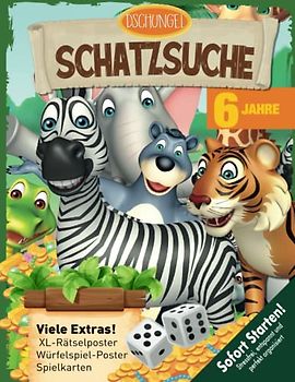Safari Schatzsuche für die Dschungelparty oder Kindergeburtstag ab 6 Jahren: Lustige Schnitzeljagd kreativ umgesetzt mit allen Materialien und vielen ... und Bewegungscode. (Bravo Schatzsuche)