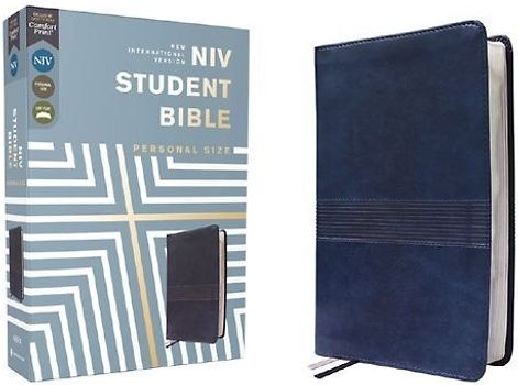 Niv, Student Bible, Personal Size, Leathersoft, Navy, Comfort Print